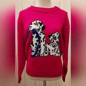 Vintage 80s Southern Lady Dalmatians Knit Sweater. Fantastic condition.